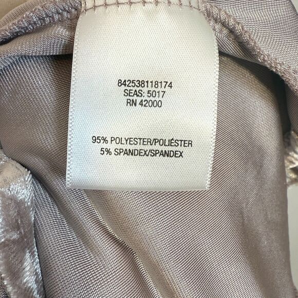 Adam Levine | Velvet Skater Dress | Pastel Pink Champagne | Sz S / M - Picture 7 of 8